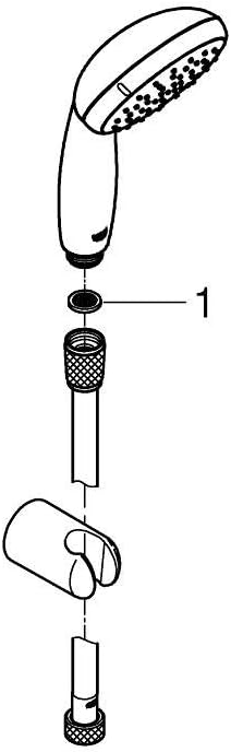 GROHE Shower and Bathroom Fixtures, Hand Shower with 3-sprays and Wall Holder 27803