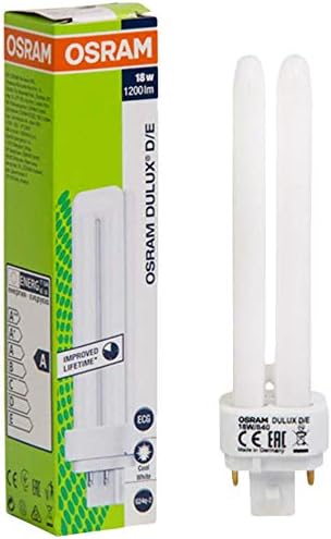 Osram Home Decorative and Durable 18 Watts 2Pin Day Light CFL Bulb (White) - Pack of 5
